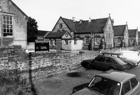TNSt Andrews Lower School & Rose Lane Car Park c 1970.jpg